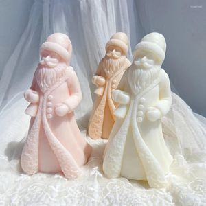 Craft Tools Kriss Kringle Plaster Gypsum Mould Cute Santa Claus Candle Mold Father Christmas Resin Silicone For Home Decor