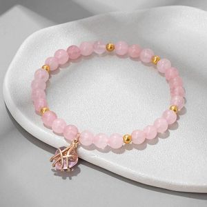 Filo all'ingrosso Pietra naturale Rosa Quarzo rosa Perline Bracciale Donna Occhio di tigre Gatto Braccialetti con ciondolo a cuore Gioielli curativi