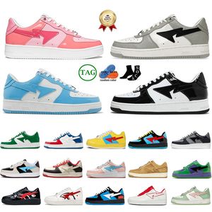 Designer skor för män kvinnor sk8 sta ape låga sneakers bapestaes vit silver brun elfenben svart camo lila orange brun kamouflage modesporttränare