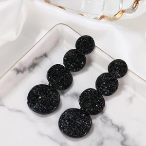 Ohrstecker 2024 Z Mode Großzügiger Charme Charmantes reines Schwarz Darkly Desire Strass Multi-Runden-Party-Geschenk