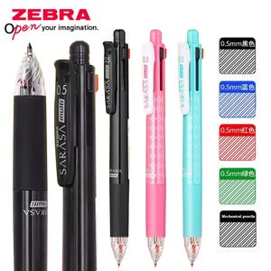 1pcs Japonya zebra çok fonksiyonlu kalem j4sa11 dört renkli jel kalem mekanik kalem el kitabı değiştirilebilir çok renkli kırtasiye 240119