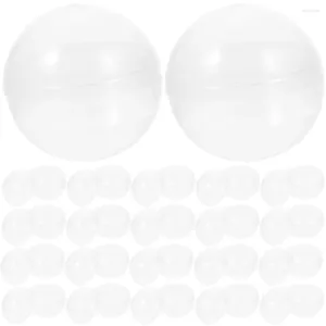 Sacos de armazenamento 50 pcs transparente shell máquina de venda crianças limpar cápsulas bola redonda plástico prêmio criança festa favores vazios