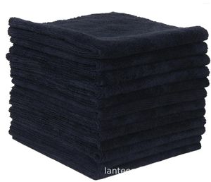 Handduk svart mikrofiber salong hårtorkande gäst begagnade handdukar för stylist 3 pack