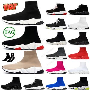 DHgate Socken Schuhe Plattform Herren Damen Speed Trainer 1.0 2.0 Clearsole Graffiti Triple Black White Runner Sneakers Schnürhalbschuhe Designer Boost Paris