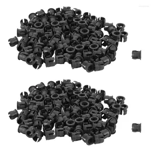 Suportes de lâmpada 200 peças de plástico preto 5mm LED Clip Holder Display Panel Mount Cases