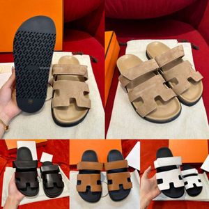 designer slide Slippers Beach Classic Flat Sandals Slide Luxury Summer Lady Leather Flip Flops Top Quality Men Women Slides sandale Size 35-44 0017