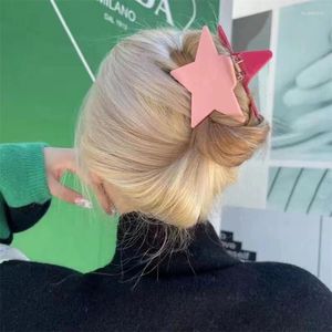 Klipy do włosów y2k estetyka gwiazda pentagram akrylowe pazury dla kobiet słodkie urocze urok dziewczęce klip koreański mody prezent