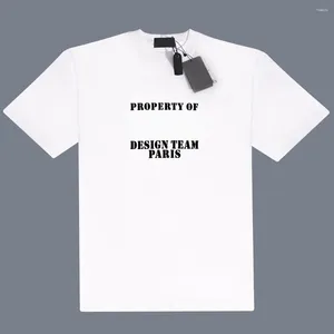 メンズTシャツ高品質の高級デザインチームロゴプリント女性男性TシャツHiphop Streetwear半袖コットンシャツ