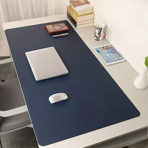 Grande mouse pad grande desktop portátil mesa de escritório bloqueio borda escrita couro 240125