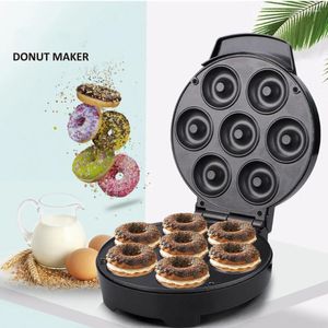 Bread Makers R. 520 Household Donut Breakfast Machine Double Sided Heating Electric Cake Bell Mini Round Waffle