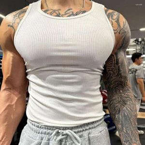 Męskie topy zbiornikowe kamizelki na gimnastyczne kamizelki bez rękawów trening sexy mężczyźni kulturystyka ciasna singlet fitness mięsień