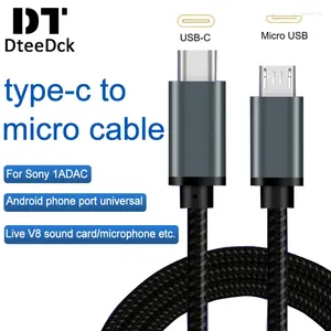 DteeDck USB-C To Micro USB OTG Sync Data Charging Cable Type C 2.4A Fast For U Disk Transfer