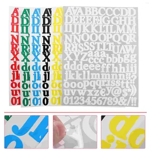 Present Wrap 12 Sheets Alphabet Stickers Letter Number Adhesive English Letters Decal