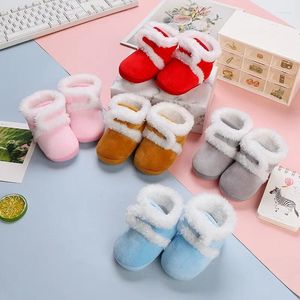 Botas nascido bebê menina menino botas macias sólida pompom bota de neve infantil criança sapato de aquecimento moda confortável sapatos de inverno