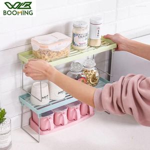 Kitchen Storage Organizer Rack Foldable Shelf For Spice Bottles Cookware Holders Accessories Items Dish Drying