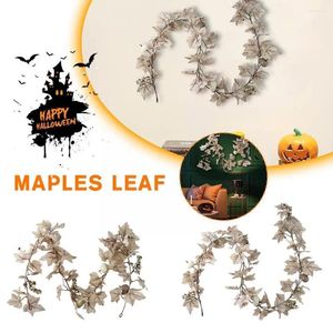 Decorative Flowers 180cm Artificial Maple Leaf Berries Sunflower Pumpkin Fall Decoration Thanksg Autumn Garland Party Hanging Vine Wedding