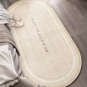 Long Area Rugs Faux Cashmere Beside Rug Bedroom Bedside Mat Living Room Entrance Doormat Home Decoration INS Large Carpet 240131