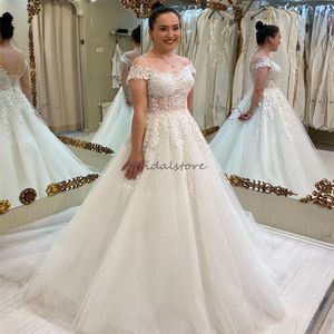 Masal Dantel Boho Gelinlik 2024 Kapalı Omuz Aplikler Ülke Gelin Elbise Bir Hat Korse Tül Bohem Gelin Elbise Robe De Mariage Vestios De Novias