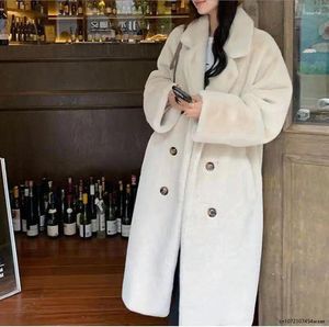 Женское элегантное утепленное бархатное пальто из искусственной норки, женское зимнее двубортное пальто с v-образным вырезом, темпераментные простые топы
