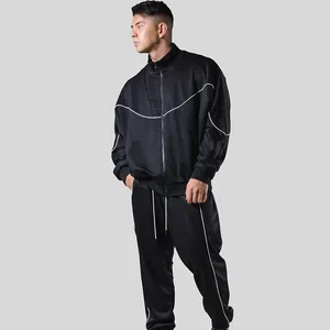 Tracksuits masculinos Ments Define Sportsears Primavera e Outono Camada de Ar Solta Moda Coreana Roupas de Corrida