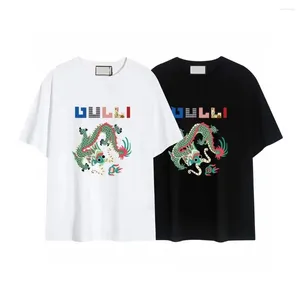 メンズプラスティーイタリアブランドTシャツと女性のファッショナブルな綿Gレターヨーロッパスポーツシューズパターン印刷された黒い白い丸いネック