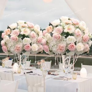 Sem suporte) arranjos de bolas de flores de seda de casamento por atacado bolas de flores artificiais para decoração de peças centrais de mesa de casamento 550