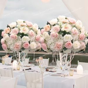 No the stand)Wholesale Wedding Silk Flower Ball Arrangements Artificial Flower Balls For Wedding Table Centerpieces Decoration 550