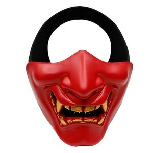 Party Masks Halloween Costume Cosplay Tooth Decay Evil Demon Monster Kabuki Samurai Half Er Mask Scary Decoration Y200103 Drop Deliv Dhk1N