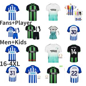 Митома 23 24 24 Maupay Bhafc Soccer Jerseys Ansu fati 2023 2024 Veltman Seagulls Футбольную рубашку март Alzate Undval