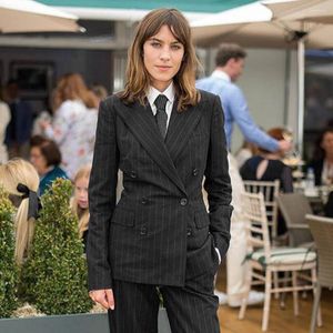 Kadınlar İki Parçası Pantolon Siyah Takım Sonbahar 2 Set Çift Kruvaze Şerit Blazer Setleri Zarif Ofis Bussess Kadın Kıyafetleri