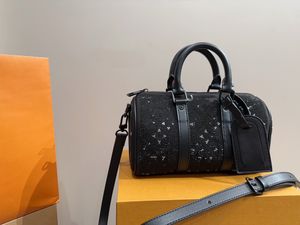 Borsa a tracolla con strass di alta moda firmata Borsa a tracolla con strass Nobile Moda elegante Ogni giorno Borsa a tracolla da donna accattivante Borsa a tracolla 25 cm