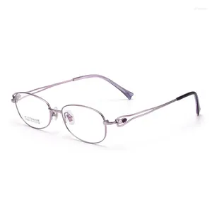 Sunglasses Frames 51-16-138 Glasses Pure Titanium Business Full Frame Women's Small Temperament Customization Myopia