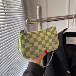 Checkered for Women in , New Trendy able Women's Summer Chain Shoulder Bag, Casual and Versatile Armpit Small Square Bag 2024 78% Off Store wholesale