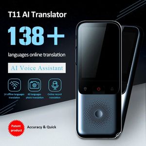 138 Języki T11 Przenośny inteligentny tłumacz głosowy w czasie rzeczywistym Multi-Language Interactive offline Translator Troga biznesowa 240131