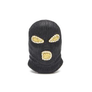 Collane con ciondolo Collana Hip Hop Csgo Uomo Stile Punk Oro placcato Sier Maschera nera Testa Fascino Penna per gioielli con consegna a goccia di alta qualità Dhh9D