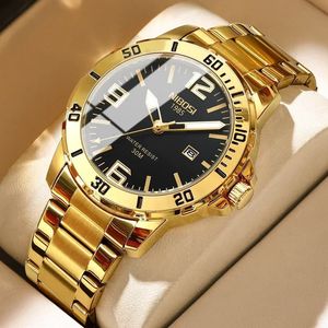 NIBOSI Watch Men Luxury Brand Business Luminous Waterproof Male Clock Calendar Man Quartz Wristwatches Relogio Masculino 240202
