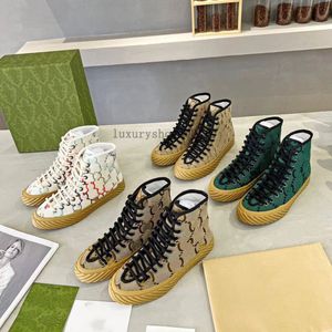 Designers 1977 Tennis shoes canvas shoes Luxurys Shoe Beige Blue Jacquard Denim Women Shoes Ace Rubber Sole high top Embroidered Vintage Casual Sneakers 1.25 01