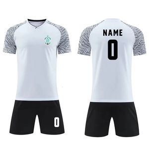 Personalizado conjunto de esportes de futebol em branco camisas impressão número nome secagem rápida respirável adulto crianças treinamento futebol jérsei 240122