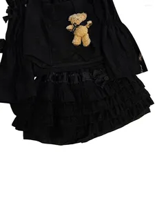 Skirts Women Gothic Skirt Fairy Grunge Aesthetic Mall Goth Mini 2000s E Girl Clothing Fluffy Layered Ruffle Lace-Up