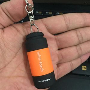 손전등 토치 야외 토치 350 mah 키 체인 조명 도구 비상 조명 ABS USB 충전식 램프