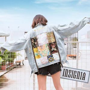 Fashion Women CC Casual Letter Printing Denim Coat Elegant And Comfortable Jacket Autumn Winter Free Shipping wholesale 2 pieces 10% dicount