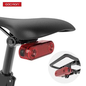 Other Lighting Accessories GACIRON Bicycle Rear Cargo Rack Light Smart Brake Warning Taillight Safety Warning LED Bike Frame Lamp 1200mAh Rechargeable YQ240205