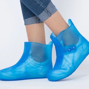 high quality Rain boots waterproof PVC rubber nonslip water shoes cover rainy day men and women children shoe covers 240125