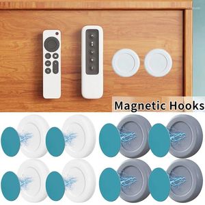 Haken 6PCS Starke Magnetische Wand Fernbedienung Magnet Haken Router Schlüssel Lagerung Halter Home Office Küche Organizer