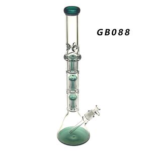 Glass Hookah Bong/Rig/Bubbler Höjd: 20 tum med PERC Lägg till downstem och Glass Bowl GB088