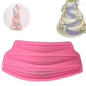 Baking Moulds Classic Swag Cake Decorating Mold Wedding Lace Border Ribbon Curtain Fondant Sugarcraft Gumpaste Silicone Molds