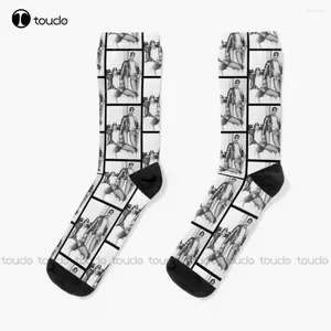 Damensocken Vintage Tom Of Finland – Frisky Duo Radfahren, personalisierbar, Unisex, Erwachsene, Teenager, Jugendliche, 360°-Digitaldruck