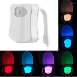 Gece Işıkları Vücut Algılama Otomatik LED hareket sensörü klozet kase banyo wc için ışık su geçirmez arka ışık