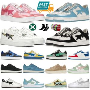 SSTAS Designer är Sta Black Baby White Camouflage Suede Pastel Blue Men's and Women's Casual Sports Basketball Shoes