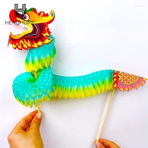 Dekoracja imprezowa 1PC Chinese Dragon Paper Festival Rok Garland Kolorowe latarnie wiszące jesień 3D OrnamentsDecor Spring